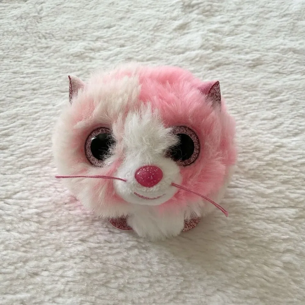 TY Puffies (Beanie Balls) - TIA the Valentines Day Cat 4
